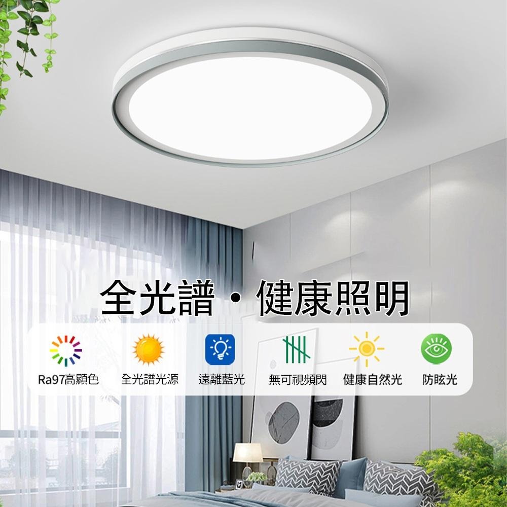 【XINGMU 興沐】led臥室圓形吸頂燈 全光譜護眼  陽台吸頂燈 現代簡約走廊燈 創意簡約圓形衣帽間燈 附帶遙控-細節圖4
