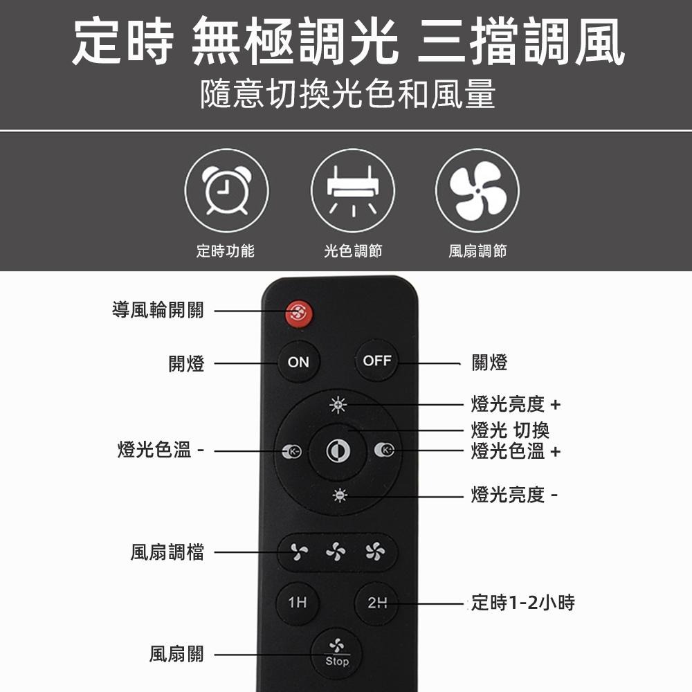 【XINGMU 興沐】風扇燈 LED吸頂燈風扇 日式實木電風扇燈 吸頂吊扇燈 臥室循環扇吊扇 隱形吊扇燈 無極調光調色-細節圖9