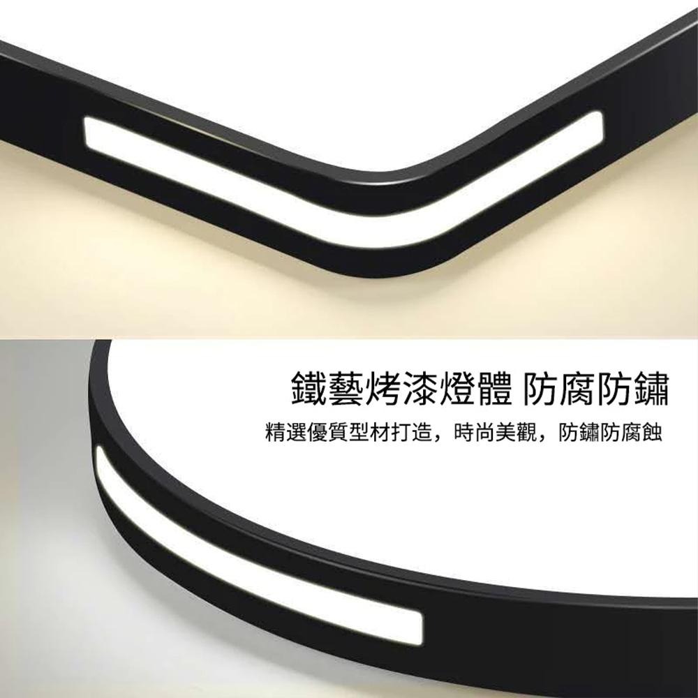 【XINGMU 興沐】臥室方形吸頂燈 超薄led吸頂燈 北歐簡約現代家用陽台主臥室燈 房間燈  無極三色調光 110v-細節圖5