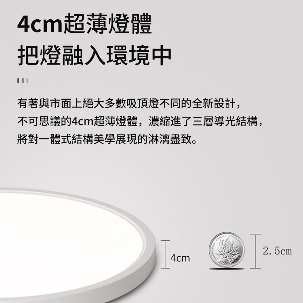 【XINGMU 興沐】吸頂燈 臥室led吸頂燈 超薄圓形臥室客廳燈 簡約現代餐廳吸頂燈 陽台吸頂燈 過道燈 圓形平板燈-細節圖8