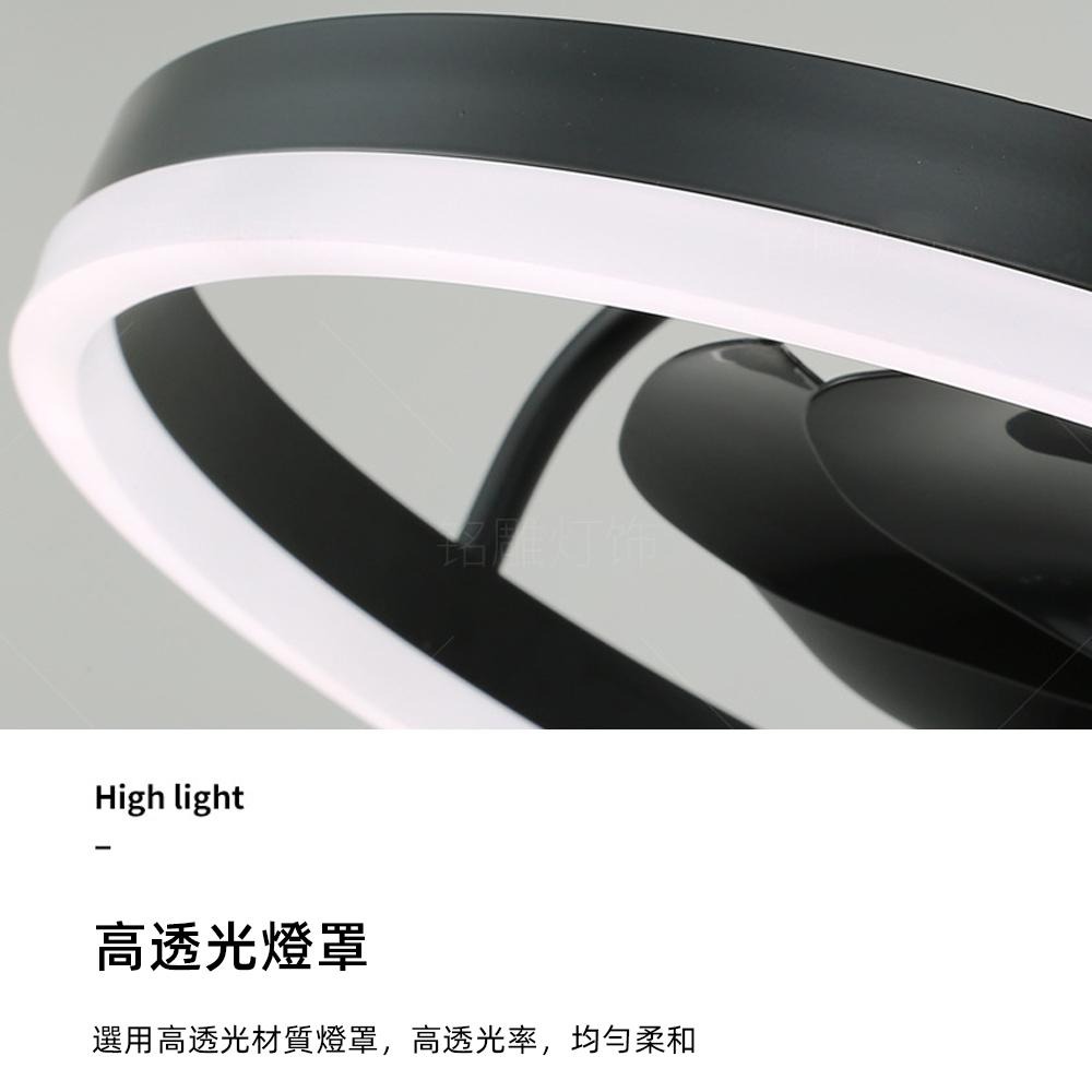 【XINGMU 興沐】工業風隱形吊扇燈 led吸頂燈風扇燈 臥室靜音循環扇 天花板壁掛扇 六檔大風力 變頻省電 無極調光-細節圖9