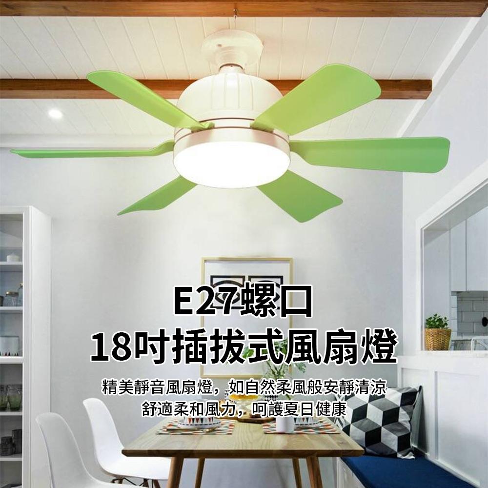 【XINGMU 興沐】吊扇燈 e27吊扇燈 臥室風扇燈 小型18吋吊扇 智慧遙控led燈 e27螺旋燈頭-細節圖4