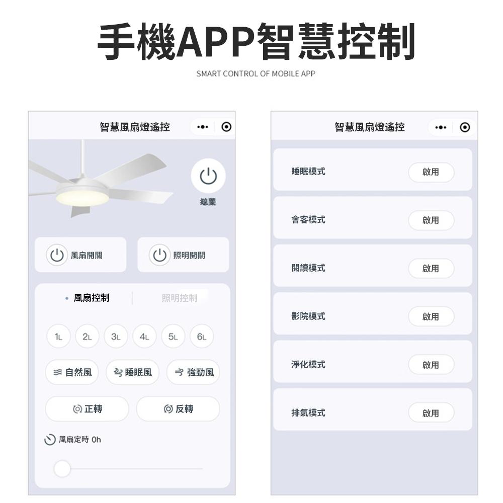 【XINGMU 興沐】臥室風扇燈 2024新款現代簡約一體隱形 智慧遙控燈具 餐廳吊扇燈隱形風扇電風扇循環扇-細節圖7