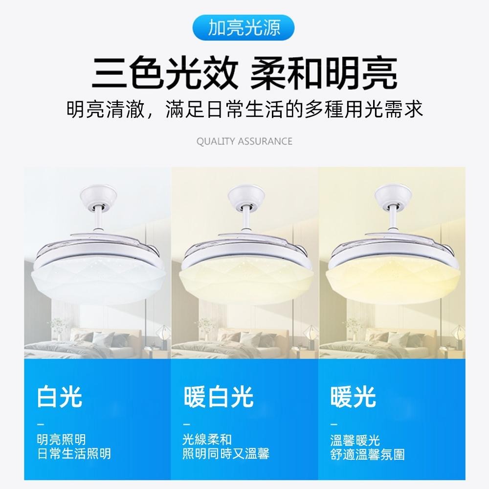 【XINGMU 興沐】吊扇燈 滿天星隱形風扇燈 led吊扇吊燈 dc變頻循環扇 靜音電風扇 遙控風扇 120W大風力超亮-細節圖6