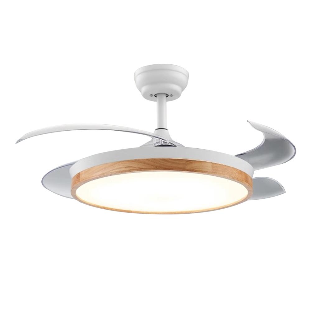 【XINGMU 興沐】日式吊扇燈 原木風led風扇燈 客廳餐廳隱形吊扇燈 變頻電風扇燈 吸頂燈風扇 靜音吊扇 北歐吊燈扇-細節圖2