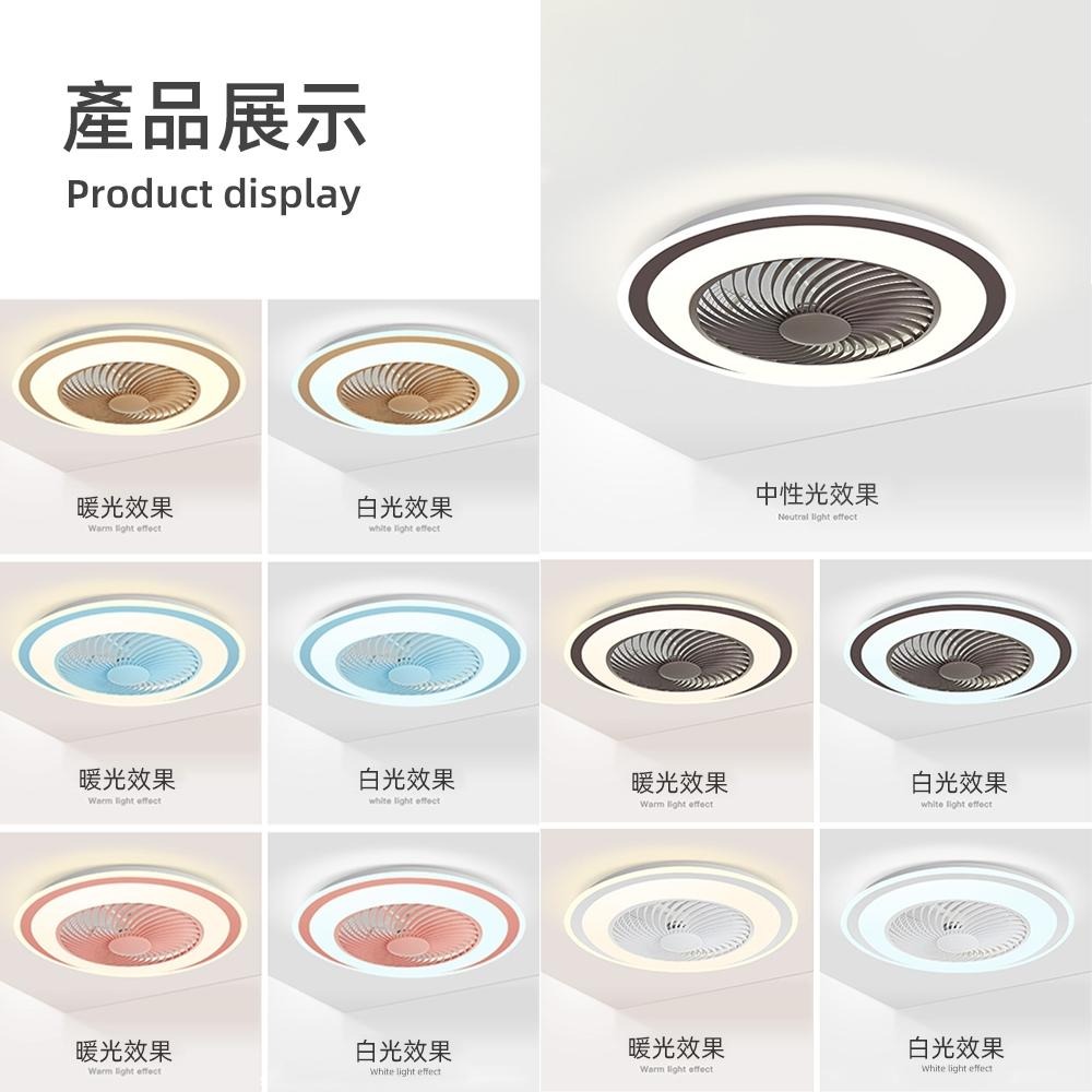 【XINGMU 興沐】風扇燈 吸頂吊扇燈 臥室簡約吸頂燈 家用led燈書房燈 餐廳客廳天花板超薄電風扇 壁掛靜音風扇吊燈-細節圖4