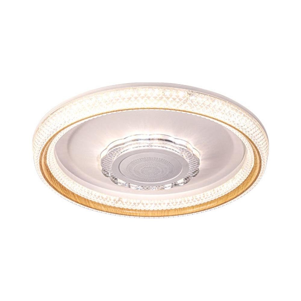 【XINGMU 興沐】 新款圓形藍牙音樂吸頂燈 110V日式音響燈 無極調光臥室燈 圓形吸頂燈 支持三色變光 現貨-細節圖2