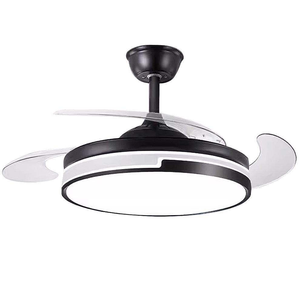 【XINGMU 興沐】42吋隱形吊扇燈 led臥室風扇燈 四葉智慧電風扇 現代客廳變頻吊扇 北歐吊燈 120W電扇燈風扇-細節圖2