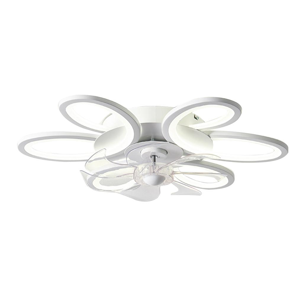 【XINGMU 興沐】風扇燈 吸頂簡約吊扇燈 創意花朵led吸頂燈風扇 家用吊燈一體靜音電風扇吸頂燈 臥室超薄吸頂電扇燈-細節圖2