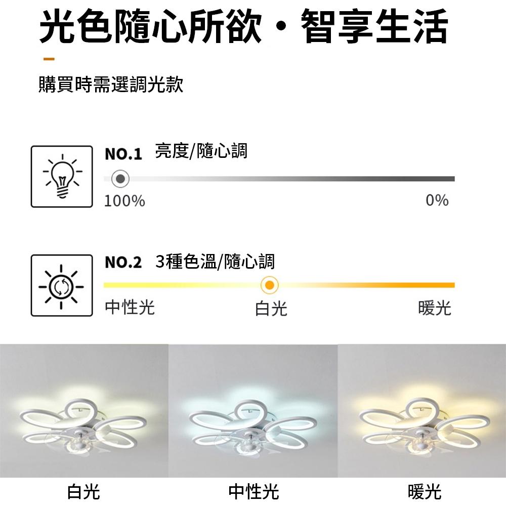 【XINGMU 興沐】風扇燈 吸頂簡約吊扇燈 創意花朵led吸頂燈風扇 家用吊燈一體靜音電風扇吸頂燈 臥室超薄吸頂電扇燈-細節圖6