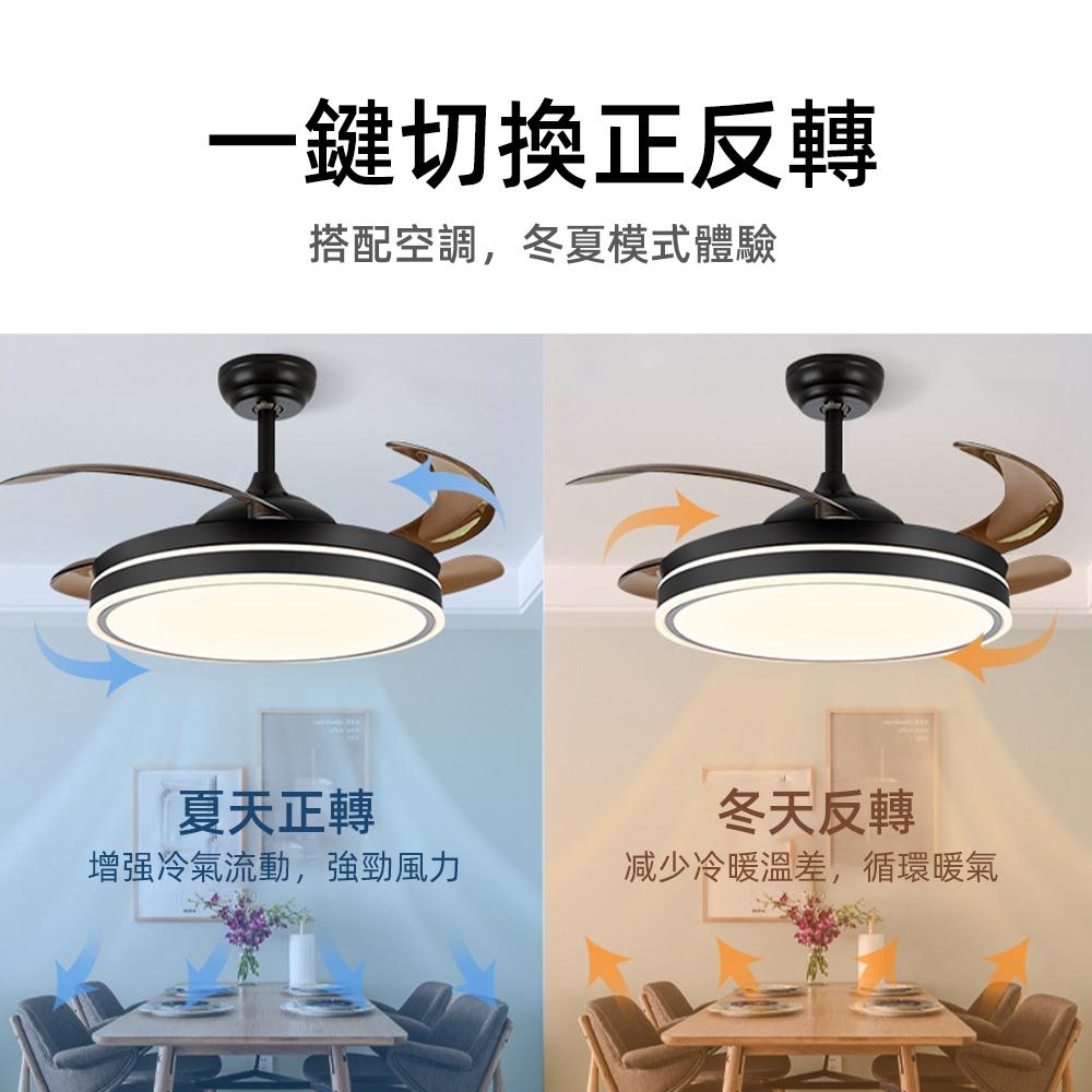 【XINGMU 興沐】吊扇燈 48吋風扇燈 現代簡約客廳燈 電風扇吊燈 家用餐廳隱形吊燈 dc變頻電扇燈 附變頻遙控-細節圖4
