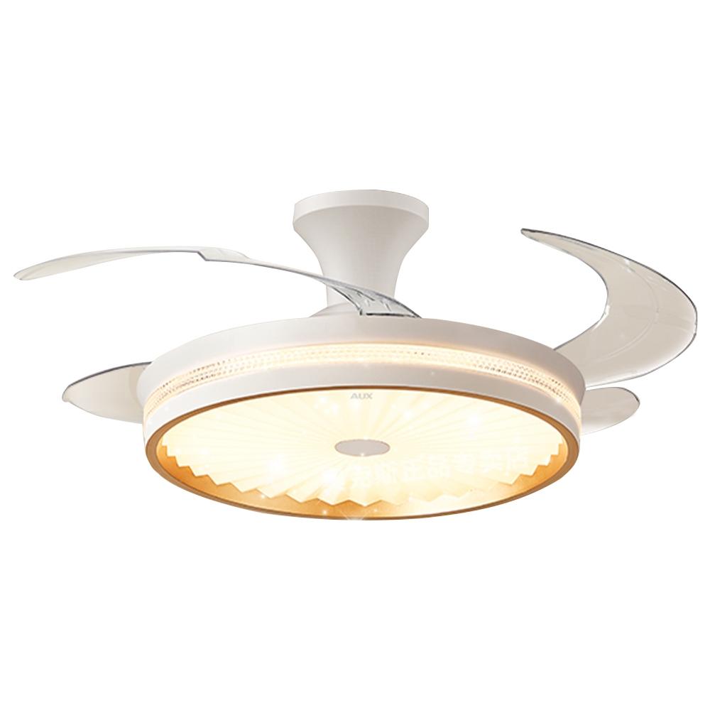 【XINGMU 興沐】48吋滿天星隱形吊扇燈 led全光譜風扇燈 客廳隱形吊燈 水晶燈 dc循環扇隱形電風扇 多功能電扇-細節圖2