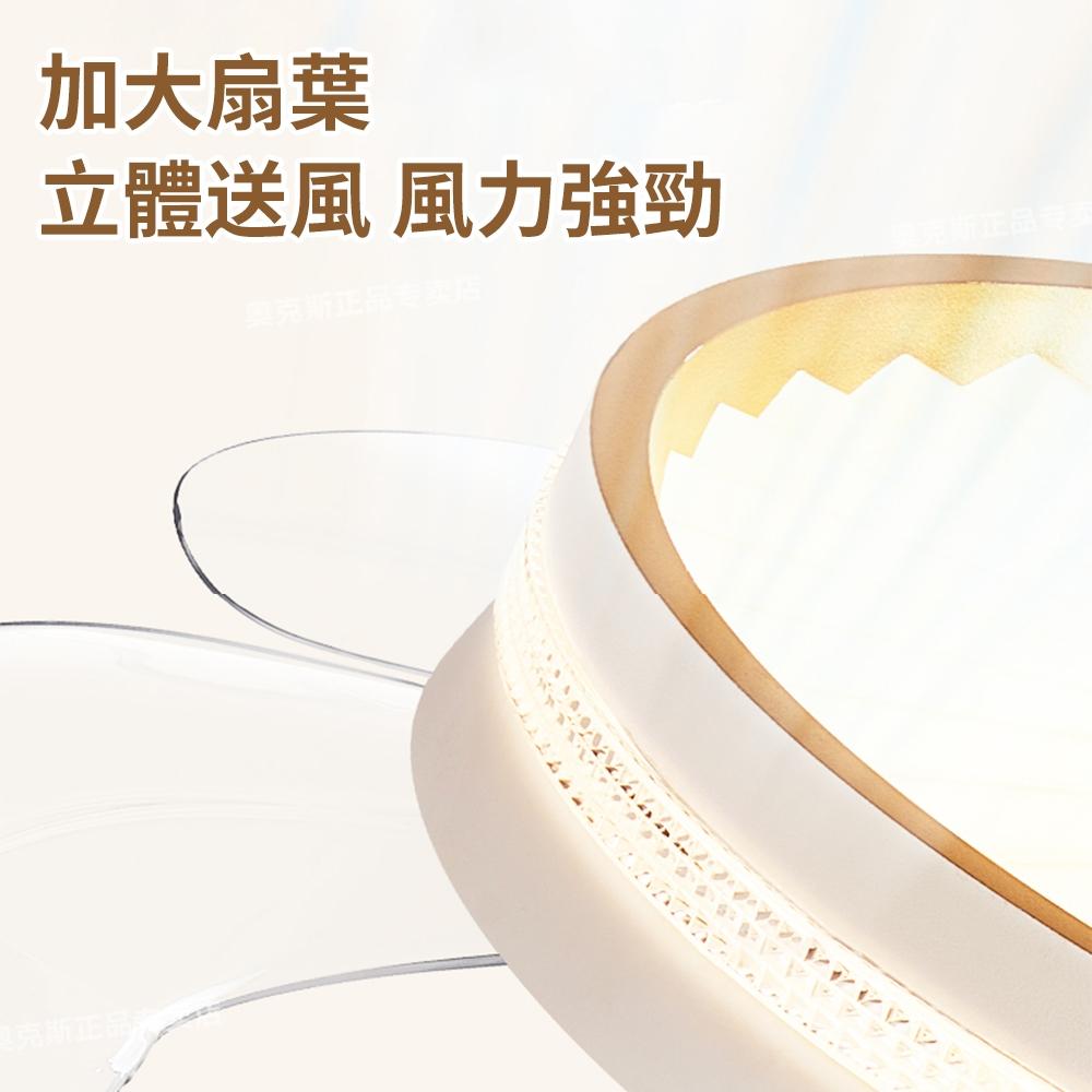 【XINGMU 興沐】48吋滿天星隱形吊扇燈 led全光譜風扇燈 客廳隱形吊燈 水晶燈 dc循環扇隱形電風扇 多功能電扇-細節圖8