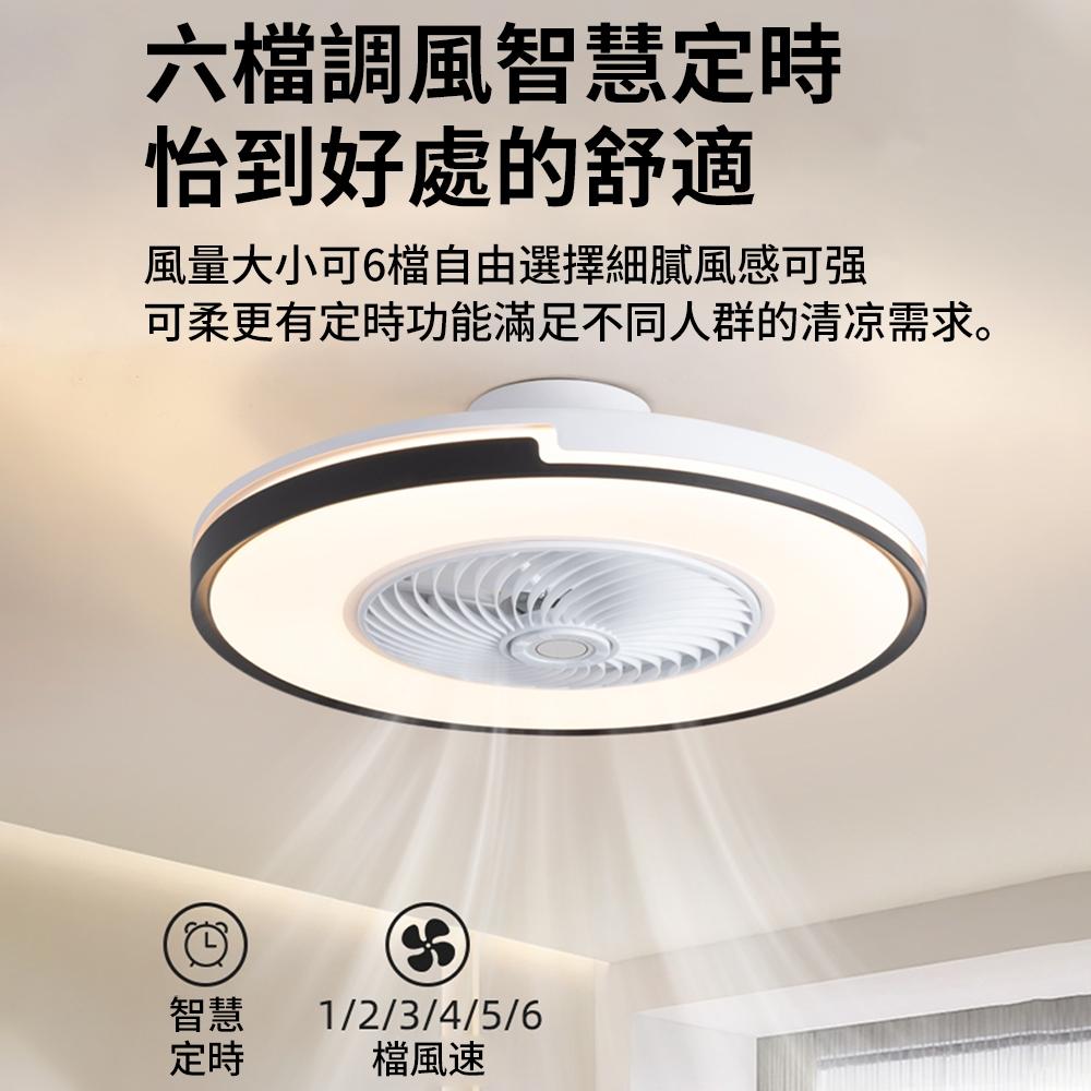 【XINGMU 興沐】簡約大氣智慧變頻隱形餐廳客廳風扇燈 臥室燈 led吸頂燈 dc電扇燈 燈風扇一體圓形吊扇燈吸頂風扇-細節圖6