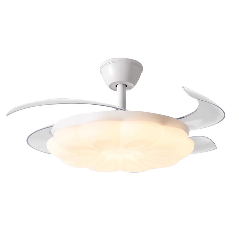 【XINGMU 興沐】48吋隱形吊扇燈 奶油風花朵風扇燈 客廳吊燈風扇吊扇 家用led吸頂燈風扇 輕奢變頻靜音電風扇燈-細節圖2