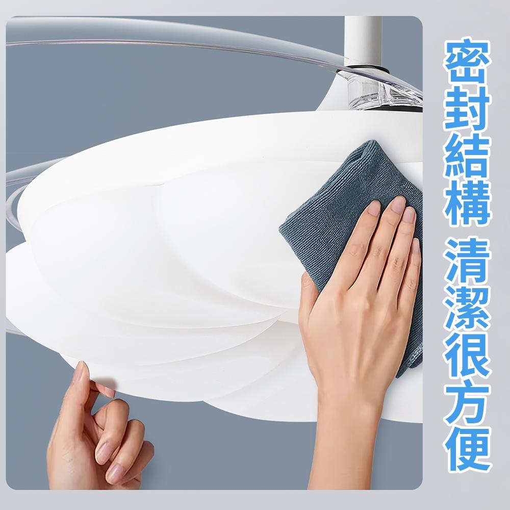 【XINGMU 興沐】48吋隱形吊扇燈 奶油風花朵風扇燈 客廳吊燈風扇吊扇 家用led吸頂燈風扇 輕奢變頻靜音電風扇燈-細節圖9