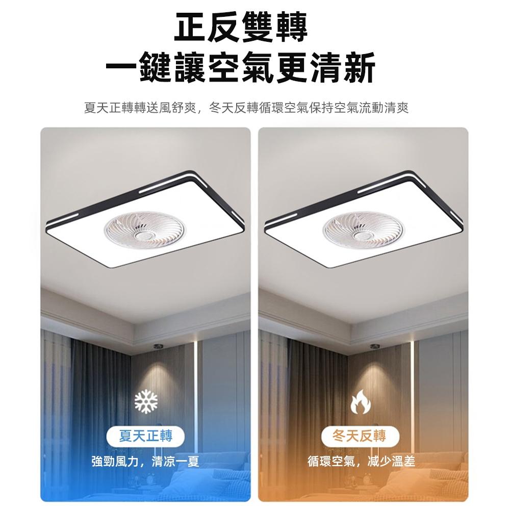 【XINGMU 興沐】 現代客廳餐廳一體靜音隱形吊扇燈 超薄帶電風扇吊燈 臥室吸頂風扇燈 dc變頻144w電扇燈 風扇燈-細節圖7