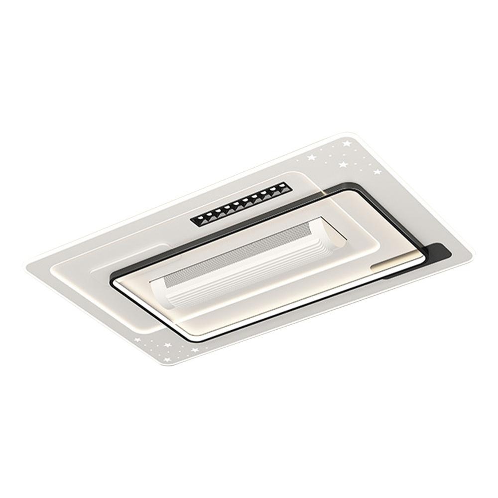 【XINGMU 興沐】風扇燈 無葉吊扇燈 客廳長方形吸頂燈風扇 全光譜led書房燈 輕奢簡約客廳燈臥室燈 靜音循環電風扇-細節圖2