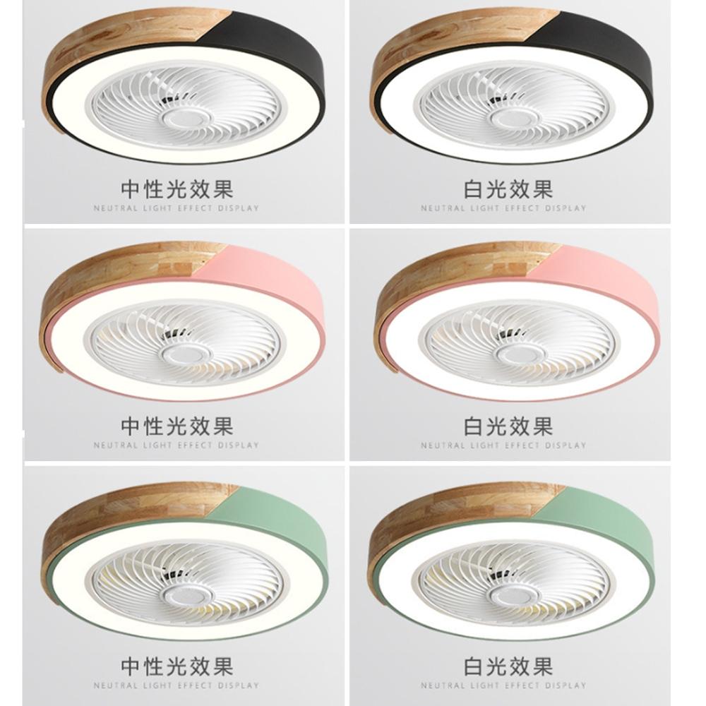 【XINGMU 興沐】原木風扇燈 led吸頂燈 簡約現代帶電風扇吊燈 靜音臥室燈 餐廳燈 dc變頻六檔風速 電扇燈-細節圖4