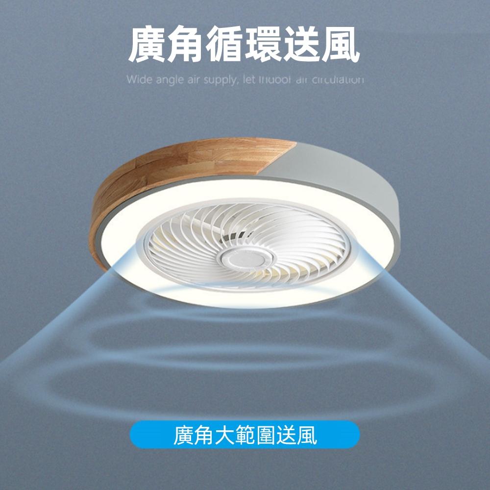 【XINGMU 興沐】原木風扇燈 led吸頂燈 簡約現代帶電風扇吊燈 靜音臥室燈 餐廳燈 dc變頻六檔風速 電扇燈-細節圖6