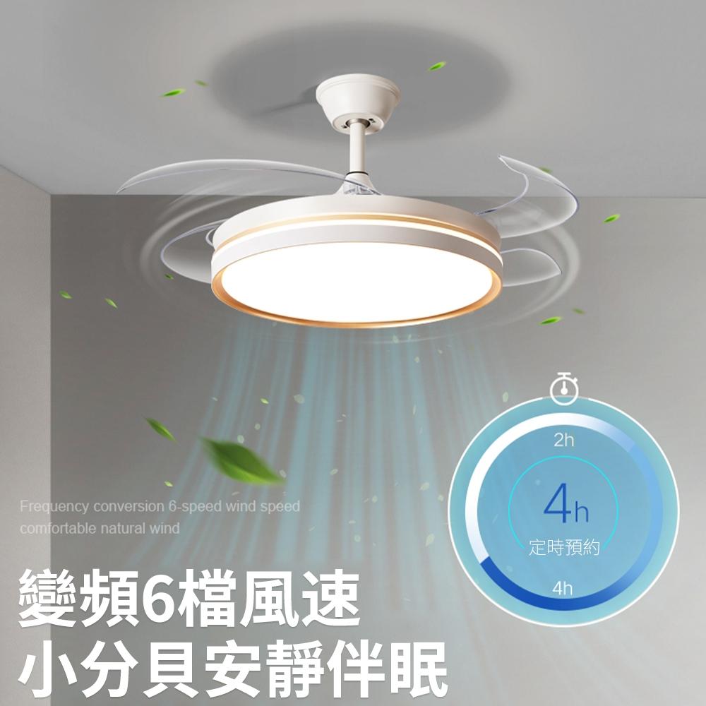 【XINGMU 興沐】新款42/48隱形吊扇燈 吸頂風扇燈全光譜 大氣燈餐吊燈 靜音吊扇變 頻省電大風力-細節圖3