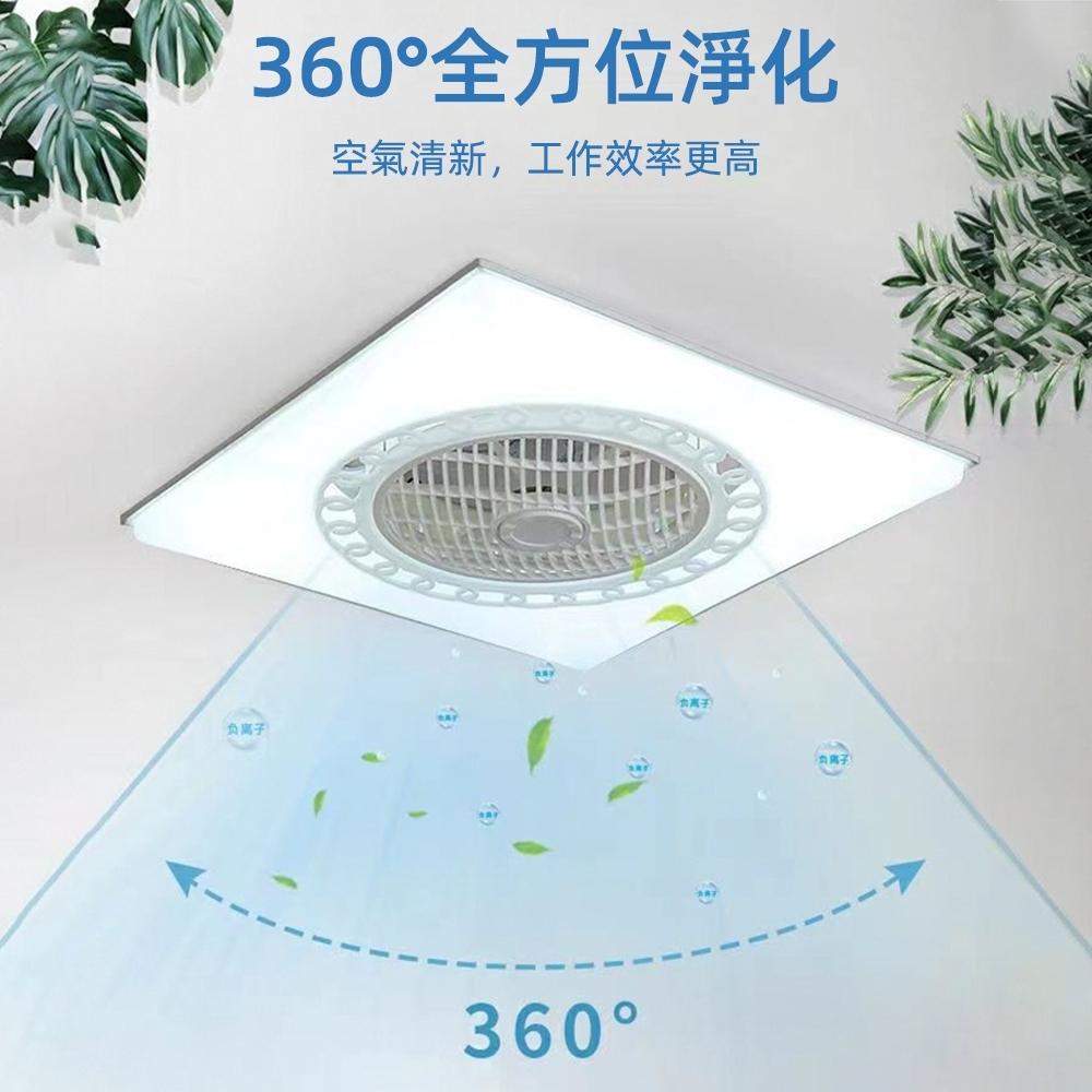 【XINGMU 興沐】輕剛架風扇燈天花板循環扇led吸頂燈 靜音風扇燈 60×60嵌入式隱形面板燈 輕鋼架燈風扇 電扇燈-細節圖5