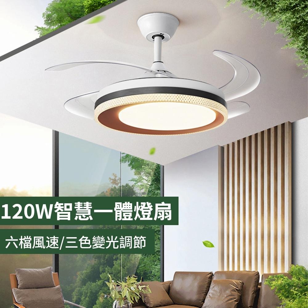 【XINGMU 興沐】48吋新款隱形吊扇燈 輕奢客廳餐廳現代簡約吊燈 六檔大風力電扇燈 led風扇燈 智慧循環扇電風扇燈-細節圖3