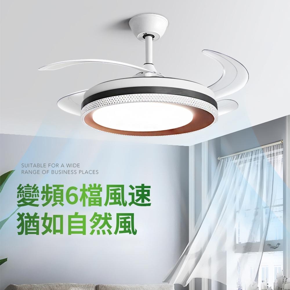 【XINGMU 興沐】48吋新款隱形吊扇燈 輕奢客廳餐廳現代簡約吊燈 六檔大風力電扇燈 led風扇燈 智慧循環扇電風扇燈-細節圖7
