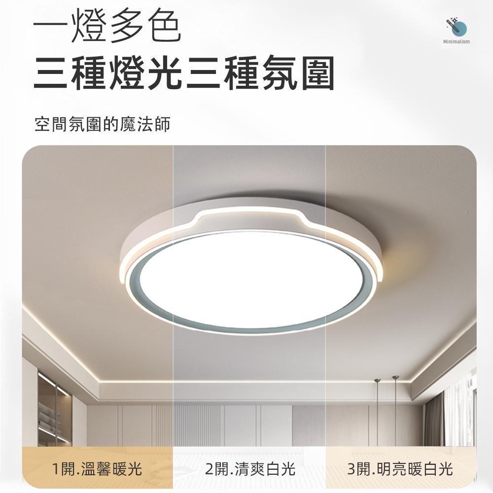【XINGMU 興沐】臥室led吸頂燈 現代極簡房間燈 智慧平板燈 隱形圓形吸頂燈 超亮全光譜防藍光燈具 小紅書網紅燈具-細節圖3
