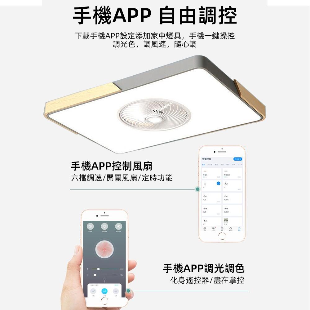 【XINGMU 興沐】薄款馬卡龍吸頂風扇燈 經典北歐客廳燈 餐廳燈 木紋智慧變頻風扇燈 原木電扇燈 多功能吊扇燈-細節圖6