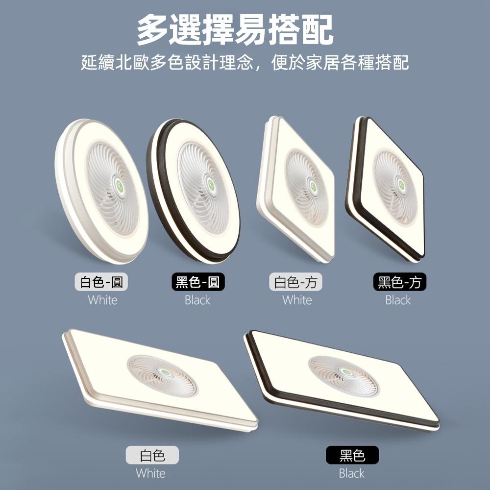 【XINGMU 興沐】風扇燈 臥室吸頂吊扇燈 隱形吊扇 家用吸頂燈風扇 110v低噪音風扇燈 加亮款144W 靜音循環扇-細節圖6