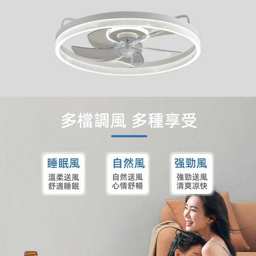 【XINGMU 興沐】風扇燈 輕奢水晶吊扇燈 臥室led吸頂風扇燈 低噪音壁掛電風扇 家用簡約DC循環扇 吊扇吸頂燈-細節圖4
