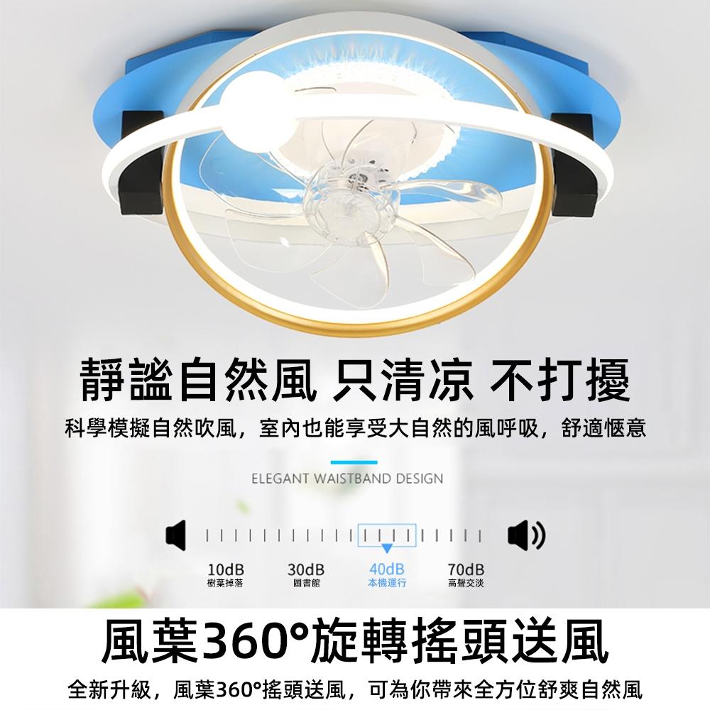 【XINGMU 興沐】新款臥室搖頭led風扇燈 吸頂造型吊扇燈 簡約現代餐廳書房變頻一體電扇燈 網紅吸頂燈扇 輕奢百搭燈-細節圖3