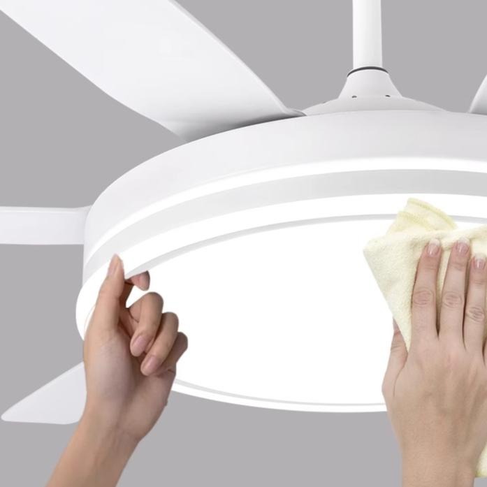 【XINGMU 興沐】52吋復古傳統工業大風力風扇燈 餐廳客廳臥室家用變頻吸頂燈 大空間專用吊扇燈 120W超亮 隱形扇-細節圖4