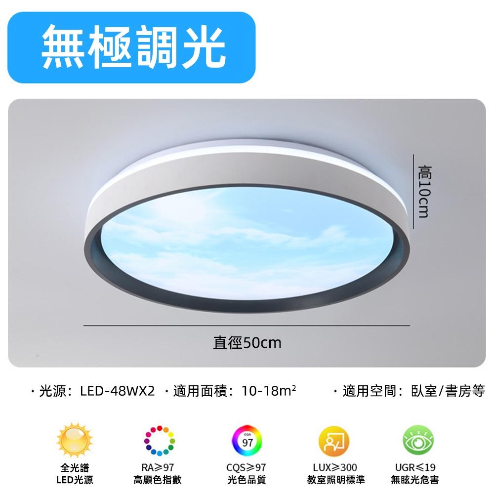 【XINGMU 興沐】臥室燈網紅雲朵燈 仿晴天燈 led吸頂燈 晴空燈女孩房吸頂燈 簡約現代客廳燈 主臥室房間吸頂燈-細節圖5