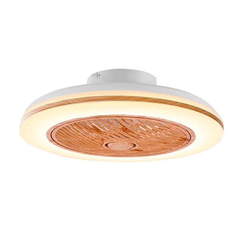 【XINGMU 興沐】風扇燈 臥室吊扇燈 LED吸頂燈 原木色隱形電風扇吊燈 臥室現代超薄吸頂電風扇 靜音風扇 無極調光-細節圖2