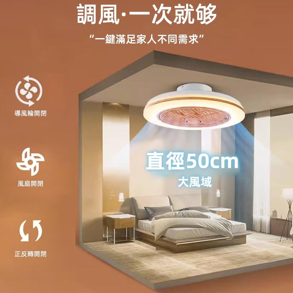 【XINGMU 興沐】風扇燈 臥室吊扇燈 LED吸頂燈 原木色隱形電風扇吊燈 臥室現代超薄吸頂電風扇 靜音風扇 無極調光-細節圖5