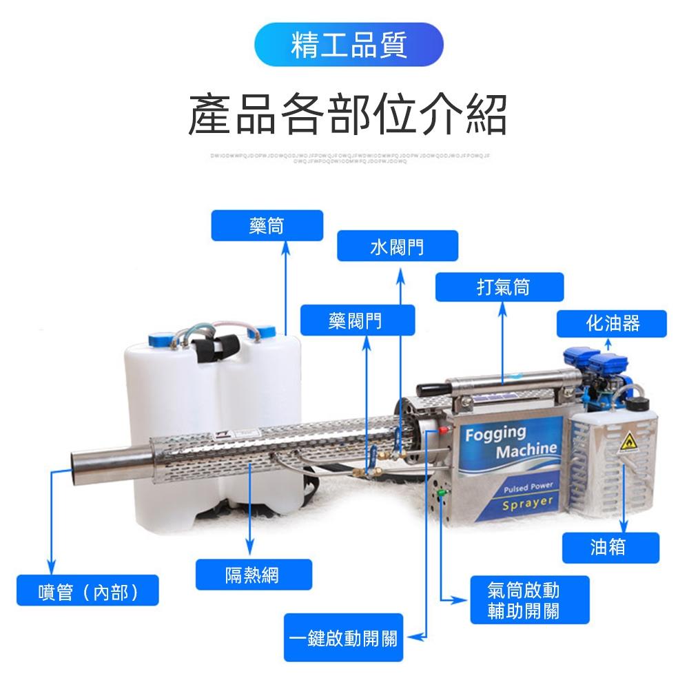 【KELING 科凌】電動農藥噴霧機 背負式煙霧機 果樹殺蟲打藥機 脈沖式霧化機 手電雙啟勤 高壓噴霧 6HYC-100-細節圖8