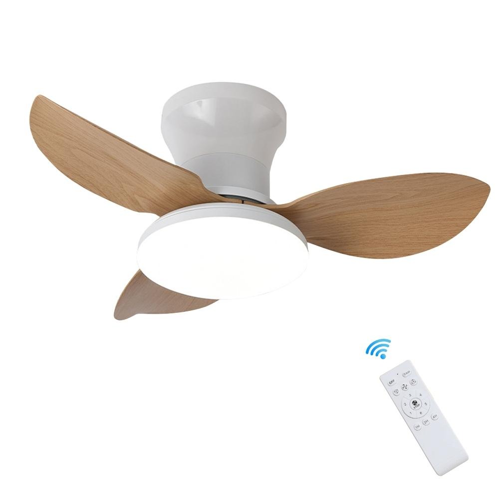 【Suwoo舒窩】25吋吊扇燈 北歐餐廳吸頂風扇燈 低樓層風扇燈 LED吊扇燈 變頻電風扇 app遙控 定時靜音 吸頂燈-細節圖2