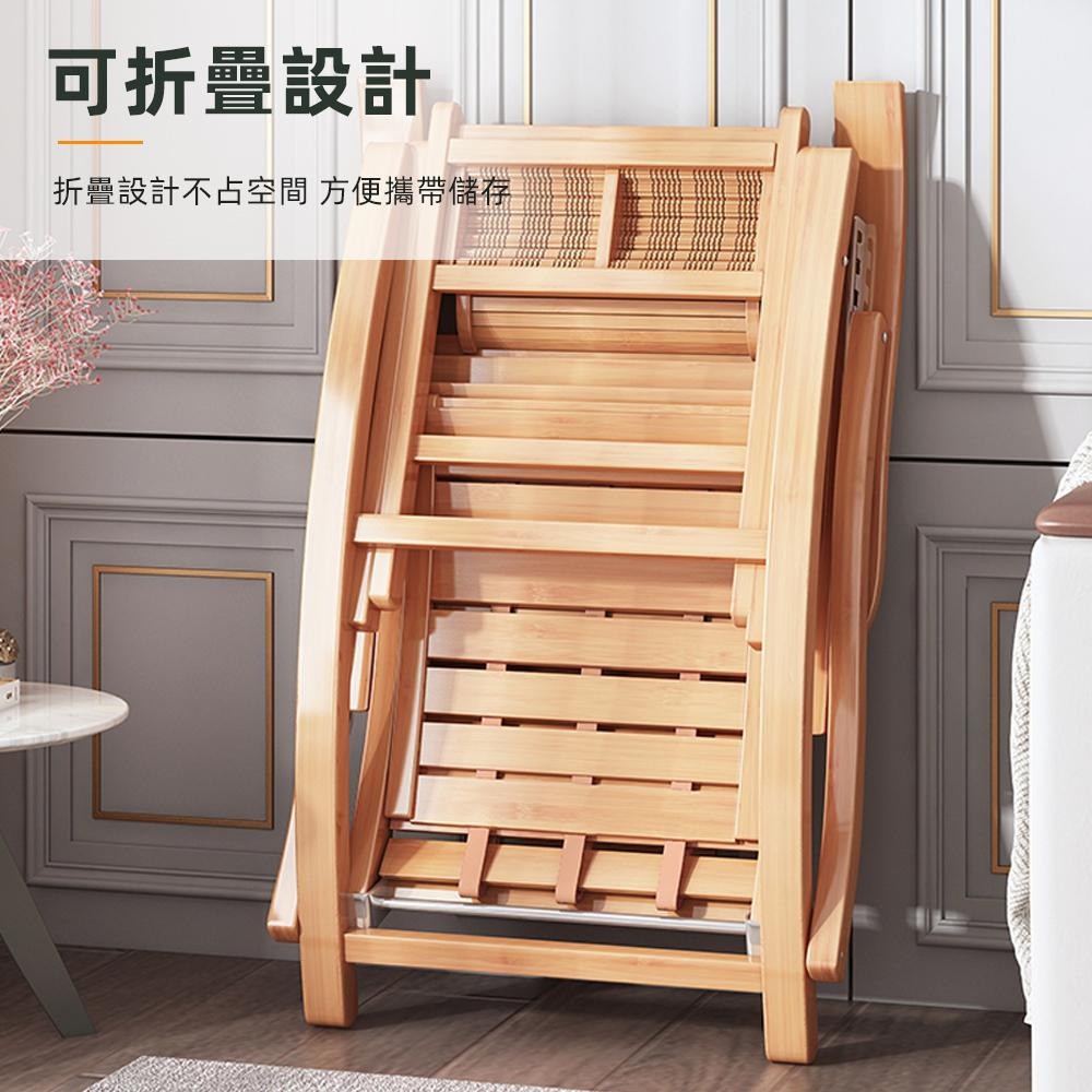 【SUWOO 舒窩】現貨一日達 搖搖椅 老人躺椅 午睡椅 家用摺疊椅 休閒老人午睡椅 摺疊躺椅 夏季涼椅 舒適單人椅-細節圖4