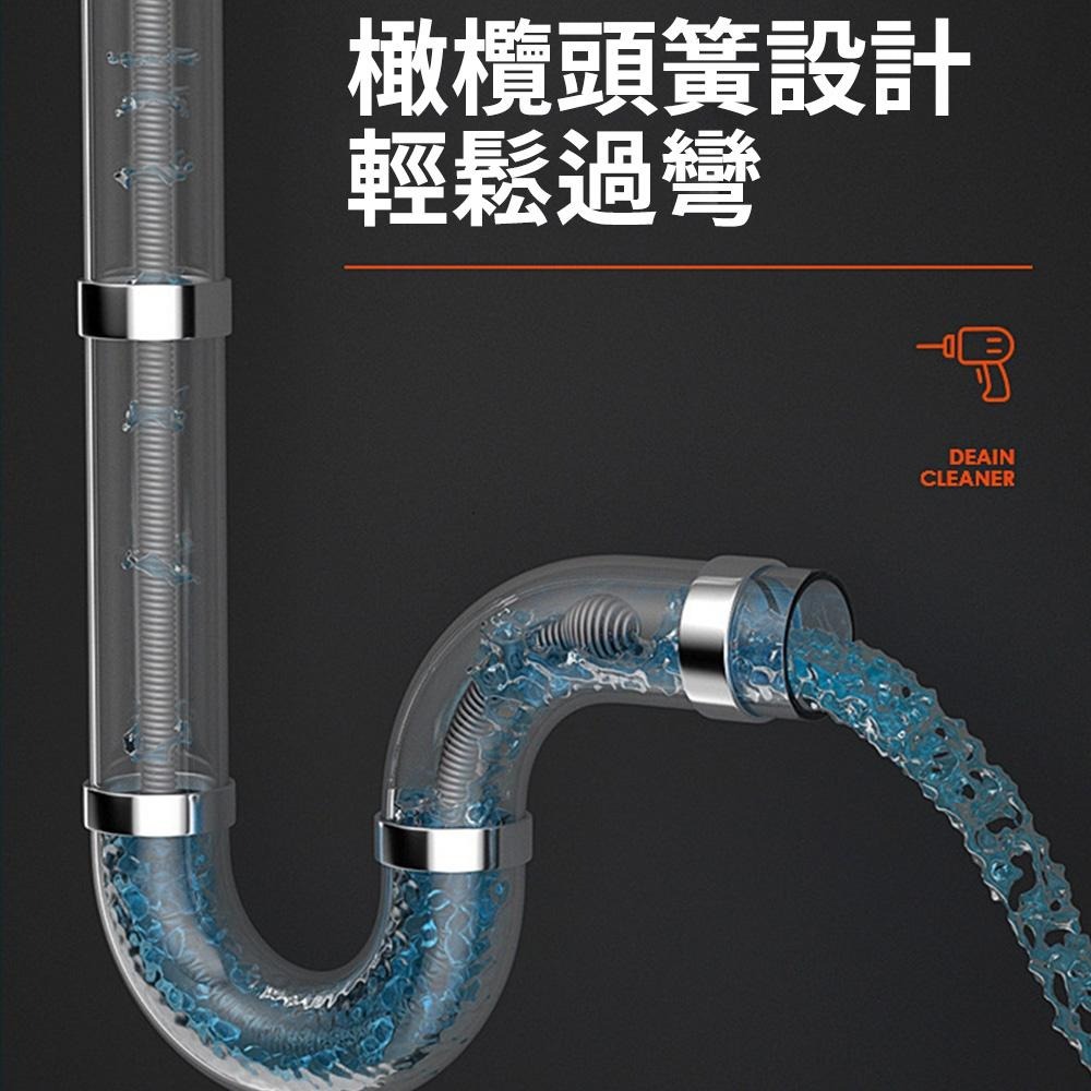 【SUWOO 舒窩】疏通器 電動管道電鑽 下水道捅 地漏萬能堵塞工具 自動離合疏通器 手持管道疏通神器 現貨一日達-細節圖7