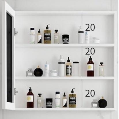 【現貨一日達】浴室收納櫃 掛牆式浴室鏡櫃  墻上置物櫃 太空鋁儲物箱 收納掛牆式鏡箱 小戶型鏡櫃浴室櫃 台灣現貨-細節圖8