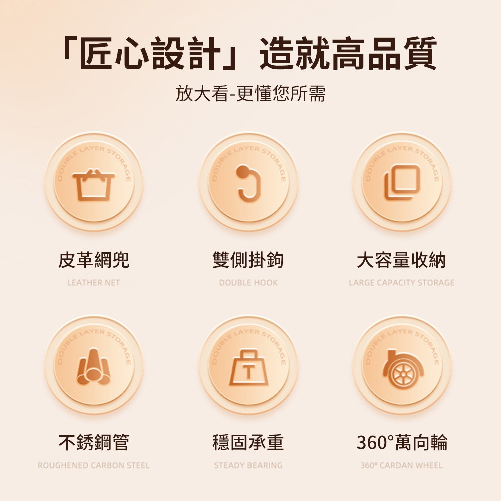 【SHUWOO 舒窩】中古風移動衣帽架 落地掛衣架 臥室床邊收納架-細節圖3