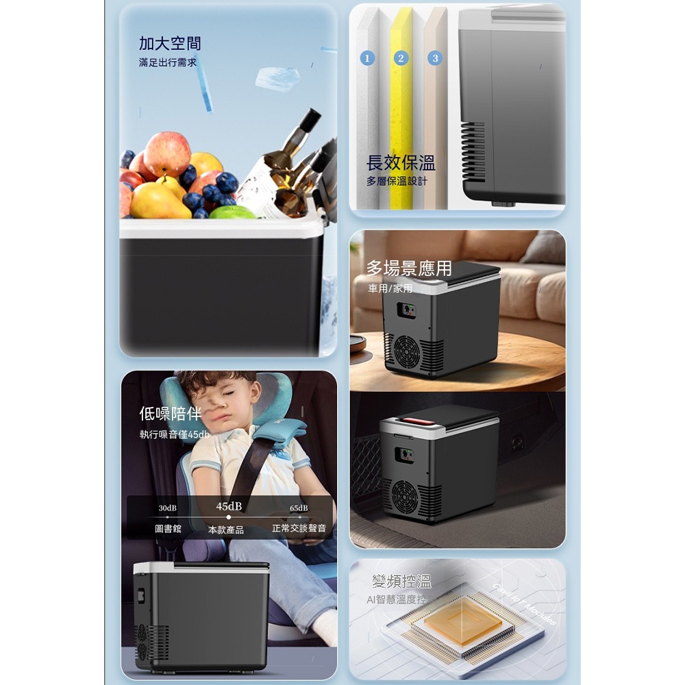 車家兩用冷暖小冰箱 半導體速冷保溫 12V/110V 戶外車載冰箱-細節圖6