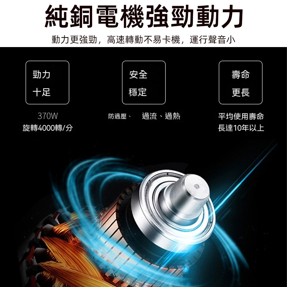 廚餘食物垃圾處理器 370W 純銅馬達 無刀片研磨 可接洗碗機 空氣開關 免工具安裝 廚房水槽粉碎機-細節圖9
