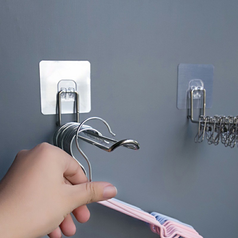 無痕壁貼不鏽鋼衣架收納架 SIN6257 衣架整理架 衣夾整理架 收納架-細節圖7