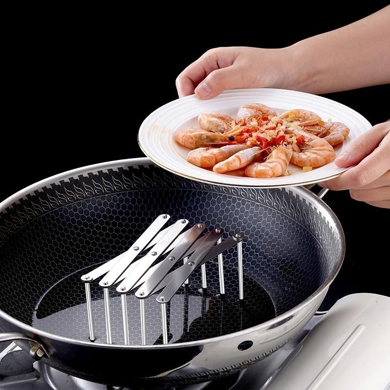 伸縮不鏽鋼餐盤收納架 SIN6621 蒸架 餐盤收納-細節圖6