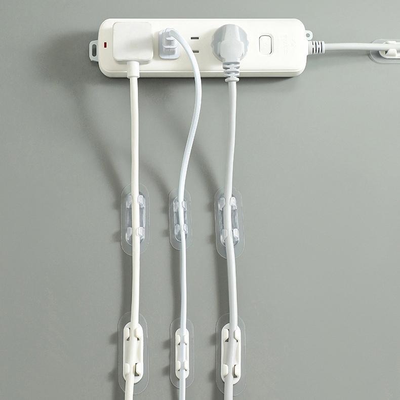 自黏電線固定器【10入/組】LX0011 無痕掛勾 電線收納 插頭架 電線固定器 居家收納-細節圖3
