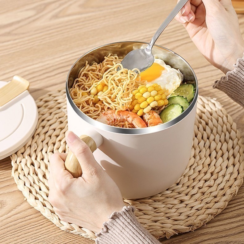 大容量木紋泡麵碗 YM8888 泡麵碗 餐具 露營 保鮮盒 分裝盒 泡麵碗-細節圖5