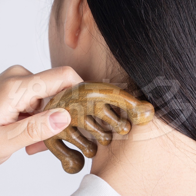 曲線木質按摩梳 刮痧板 按摩刮痧板 SIN8626-細節圖10